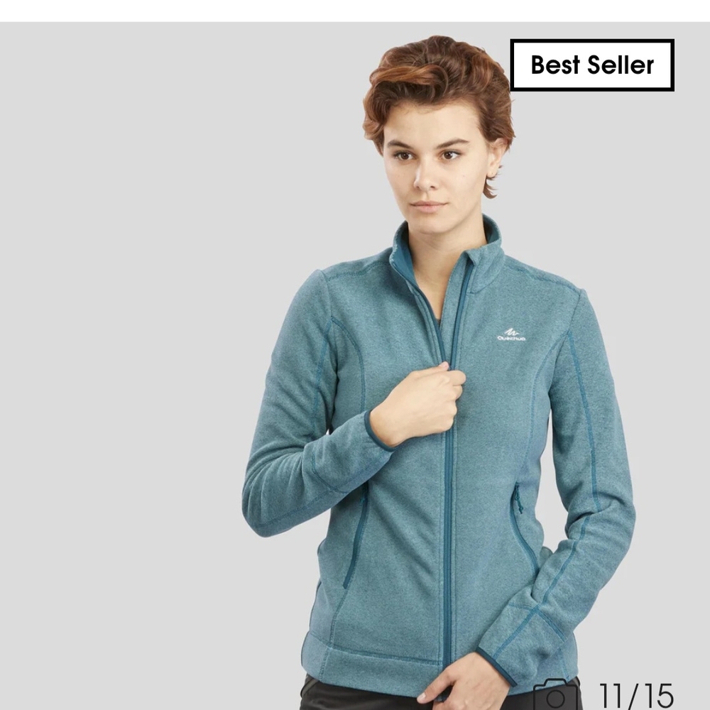 Teal Full-Zip Jacket